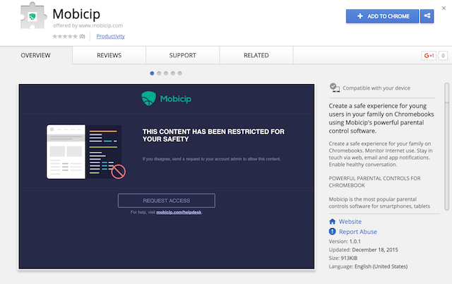 mobicip chrome extension