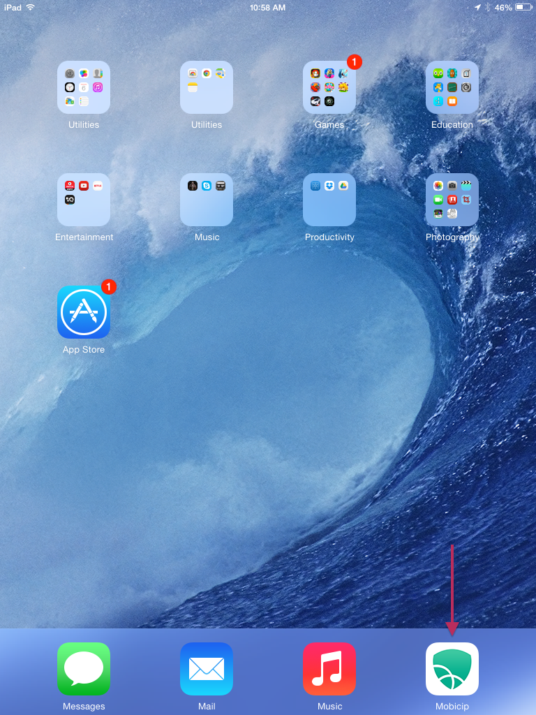 Mobicip installed on iPad